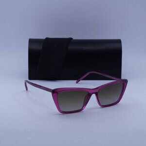 Saint Laurent SL737 MICA THIN 006 Cat Eye Sunglasses - Cyclamen/Khaki
